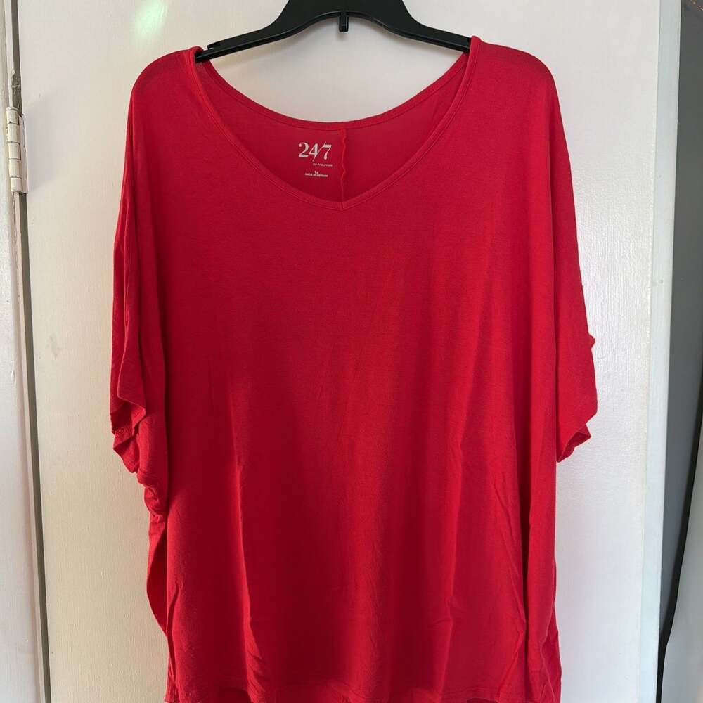 Plus Size 24/7 Clara Short Sleeve Tee, 1X